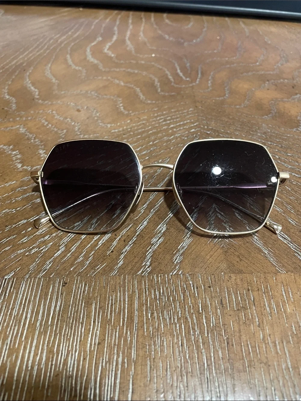 Diff sunglasses oversized hexagonal glasses